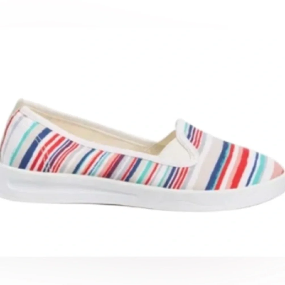 COMFORTVIEW THE DOTTIE SLIP ON SNEAKERS WOMENS FLATS MULTICOLOR SIZE 10M NO BOX
